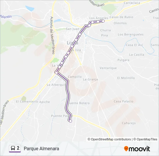 2 Bus Line Map