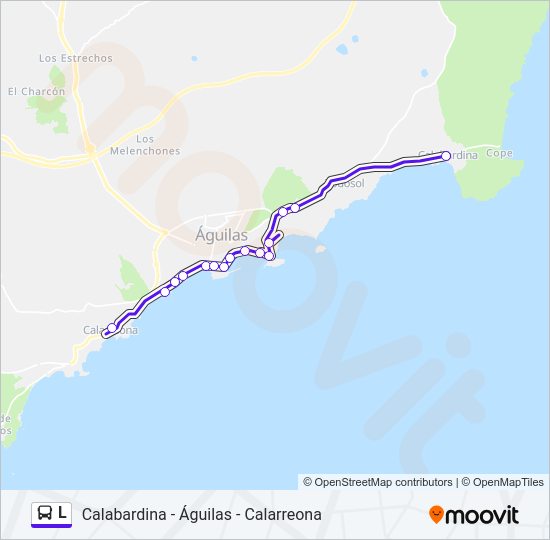 Mapa de L de autobús