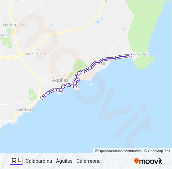 Mapa de L de autobús