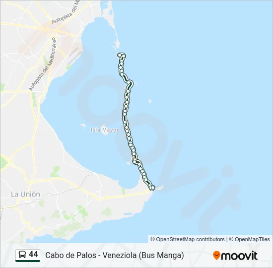 44 Bus Line Map