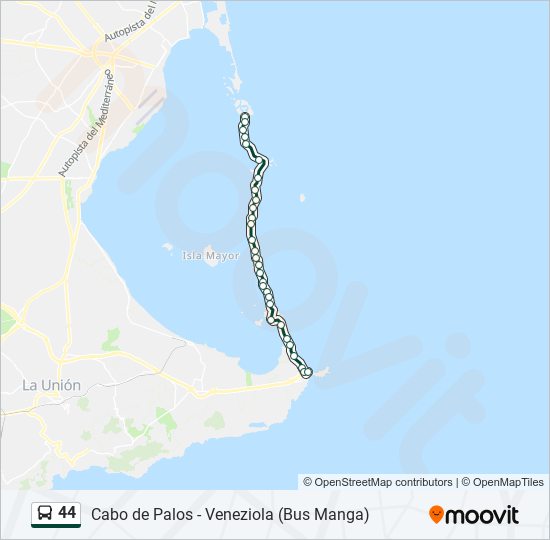 Mapa de 44 de autobús