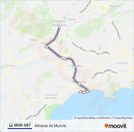 MUR-087 Bus Line Map