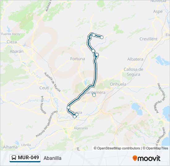 MUR-049 bus Mapa de línia