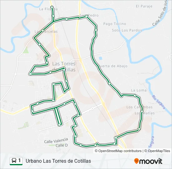 1 Bus Line Map