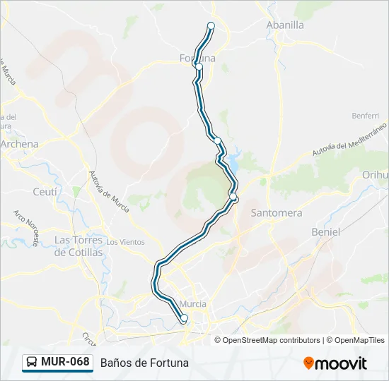 MUR-068 Bus Line Map