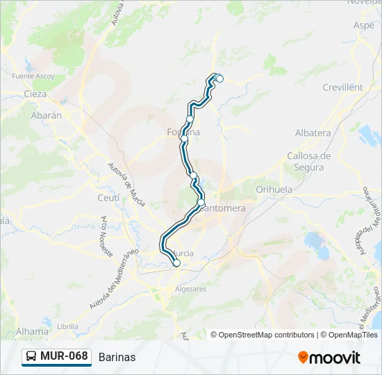 MUR-068 Bus Line Map