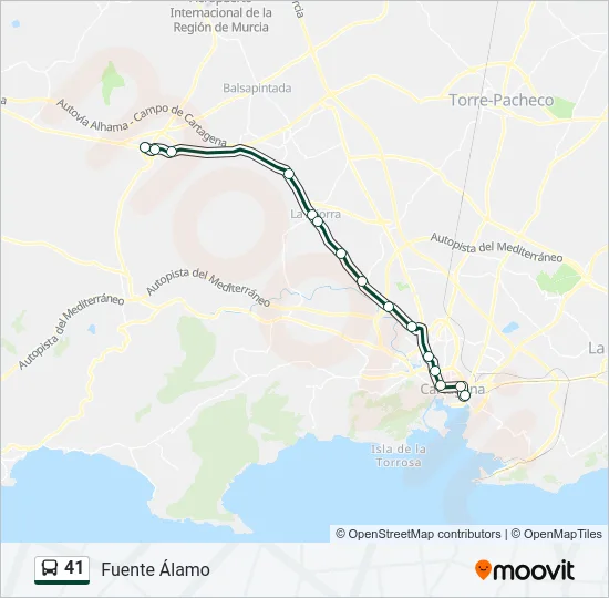 41 Bus Line Map