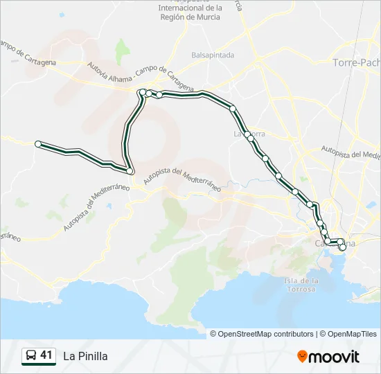 41 Bus Line Map