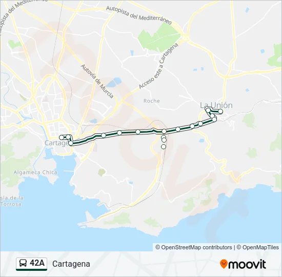 42A Bus Line Map