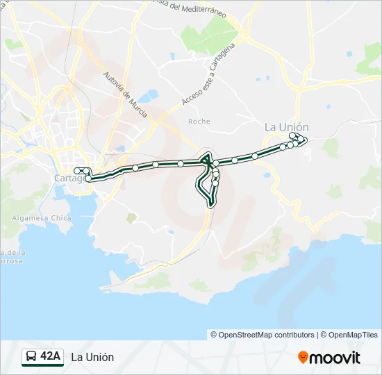 42A Bus Line Map