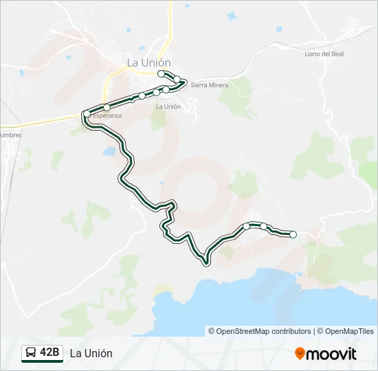 42B Bus Line Map