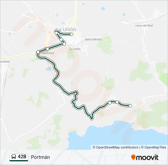 42B Bus Line Map
