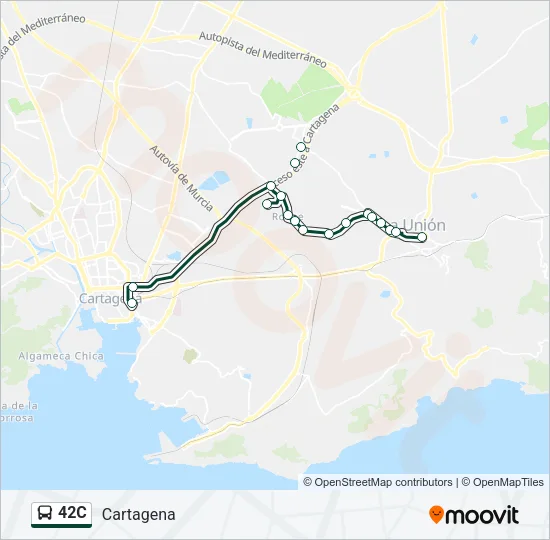 42C Bus Line Map