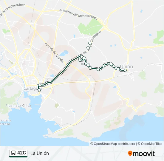 42C Bus Line Map