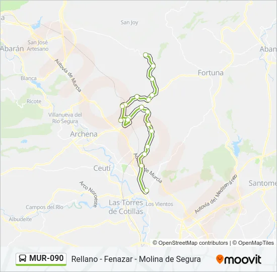 MUR-090 Bus Line Map