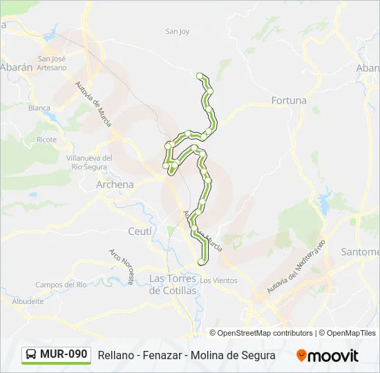 MUR-090 Bus Line Map