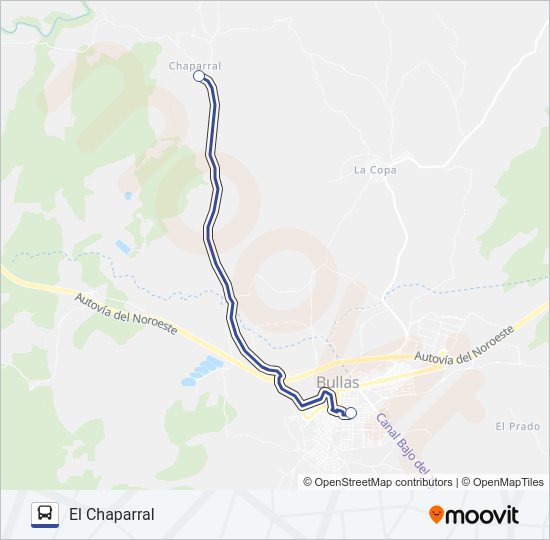 Mapa de 05 CEHEGÍN de autobús