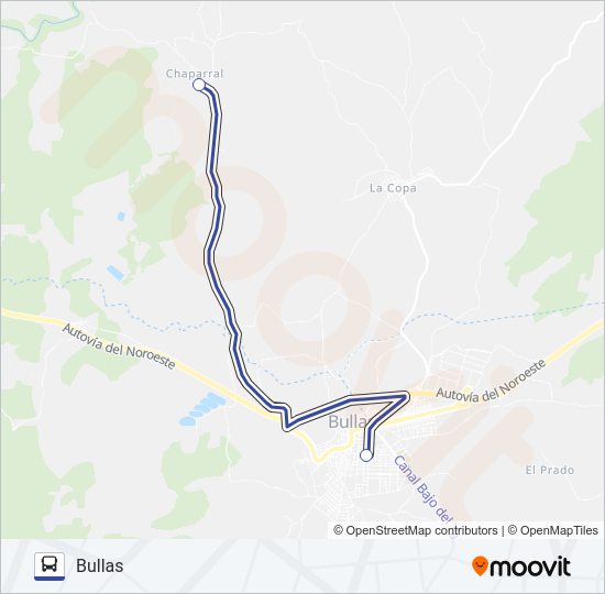 Mapa de 05 CEHEGÍN de autobús