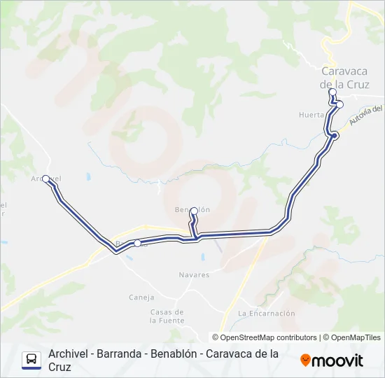 03 CARAVACA Bus Line Map