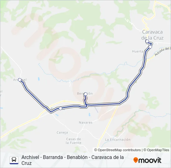 03 CARAVACA Bus Line Map