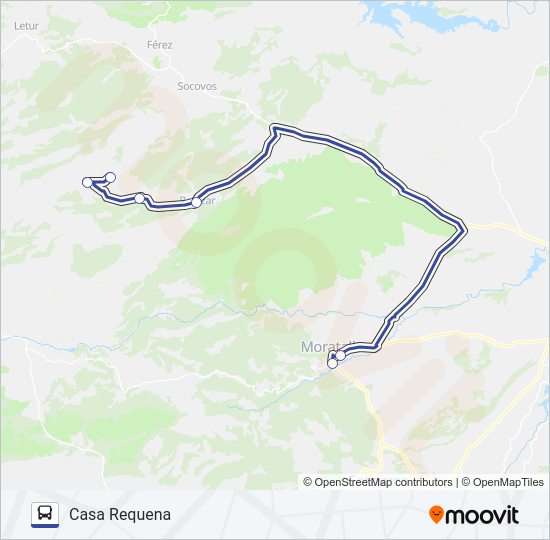 Mapa de 01 MORATALLA de autobús