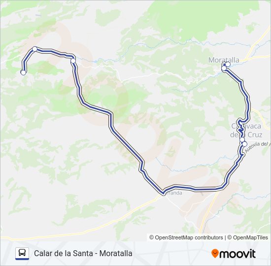Mapa de 02 MORATALLA de autobús