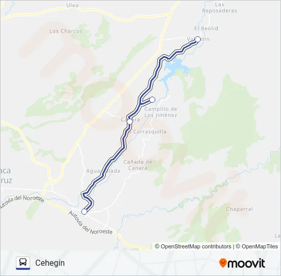 01 CEHEGÍN Bus Line Map