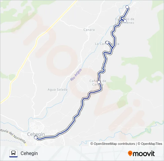 02 CEHEGÍN Bus Line Map