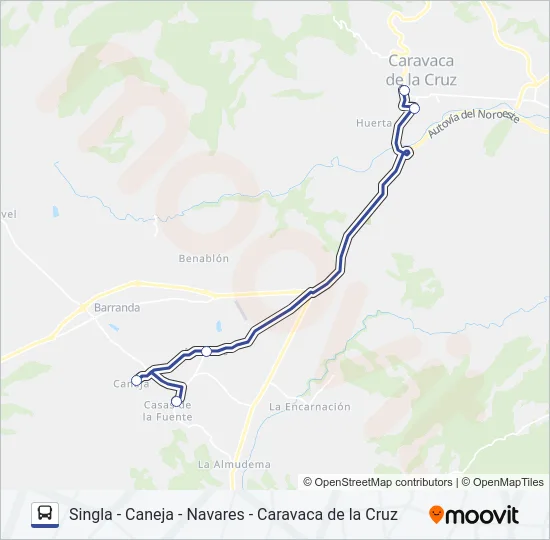02 CARAVACA Bus Line Map