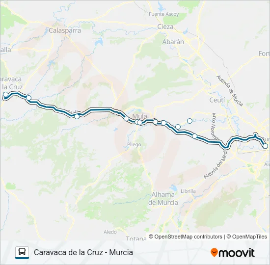 MUR-025-1 Bus Line Map