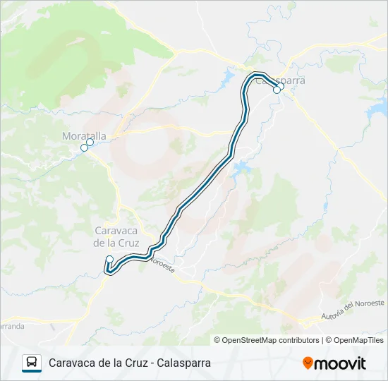 MUR-025-2 Bus Line Map