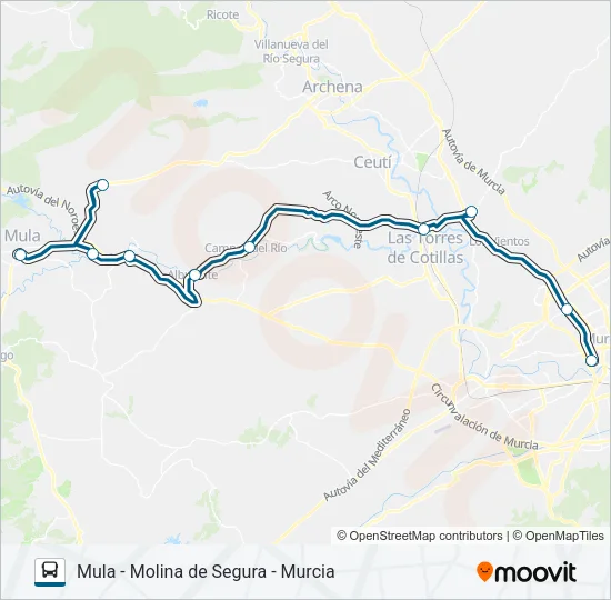 MUR-025-3 Bus Line Map
