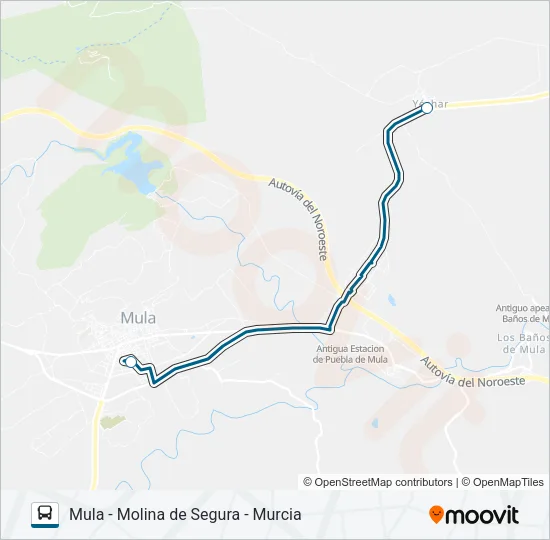 MUR-025-3 Bus Line Map