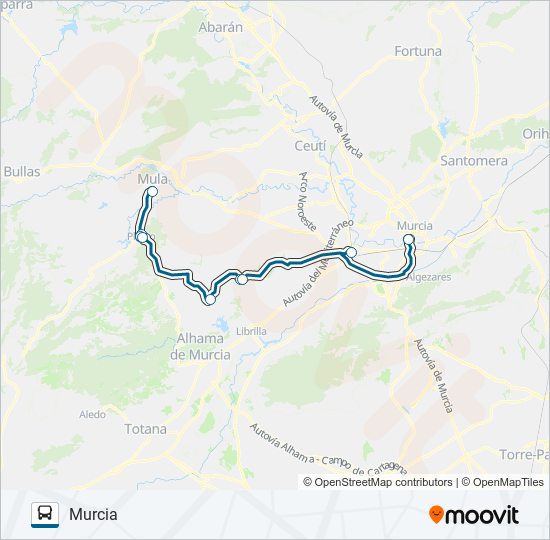 MUR-025-5 bus Mapa de línia