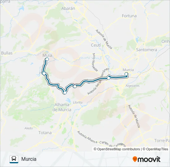MUR-025-5 Bus Line Map