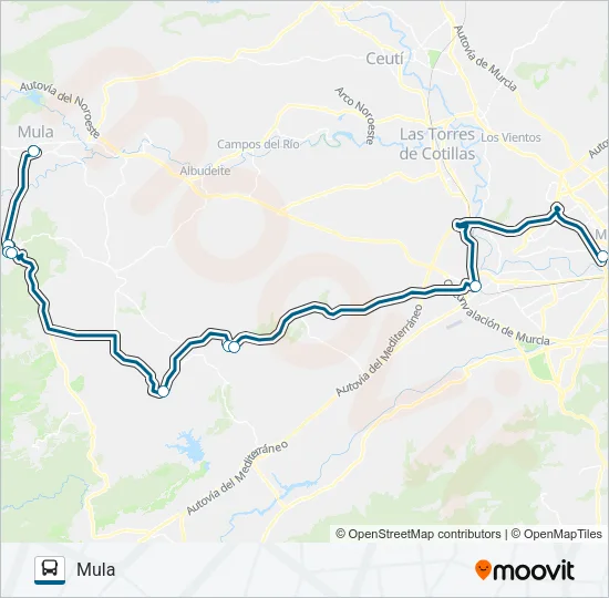 MUR-025-5 Bus Line Map