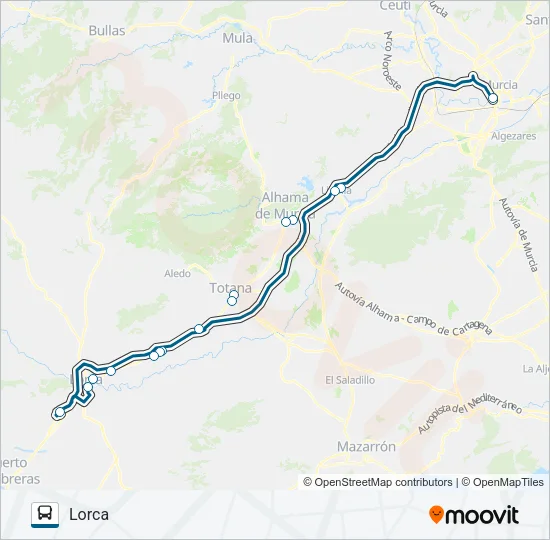 MUR-043-1 Bus Line Map