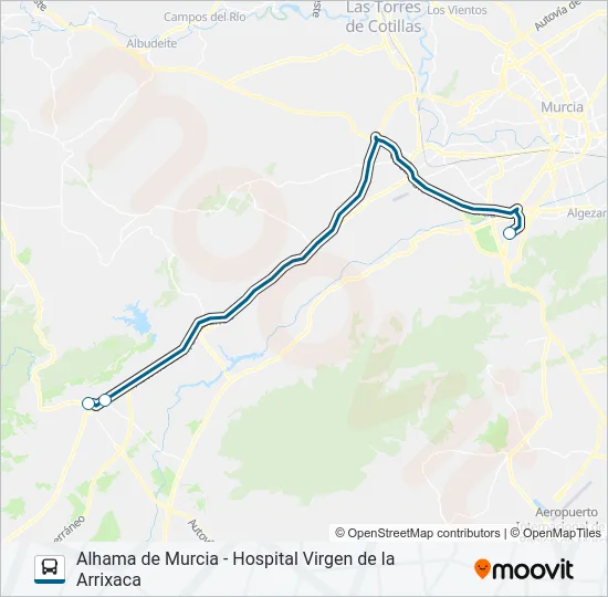 MUR-043-2 Bus Line Map