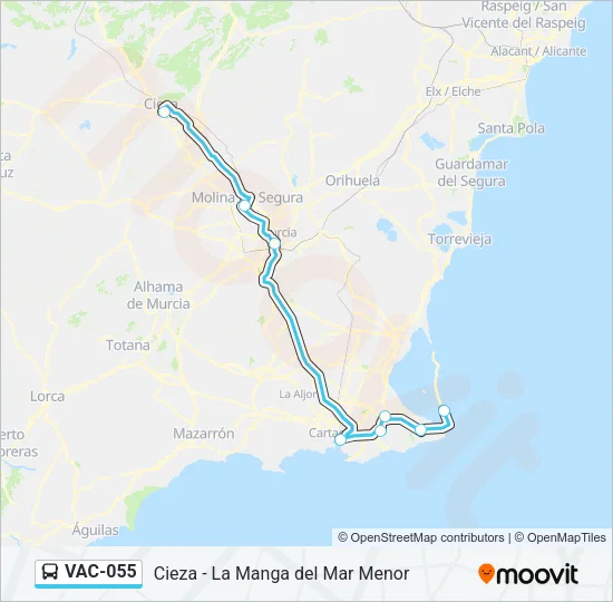 VAC-055 Bus Line Map