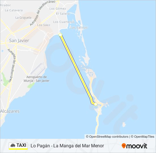 Mapa de TAXI de ferry