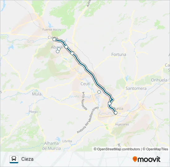 MUR-085-1 Bus Line Map