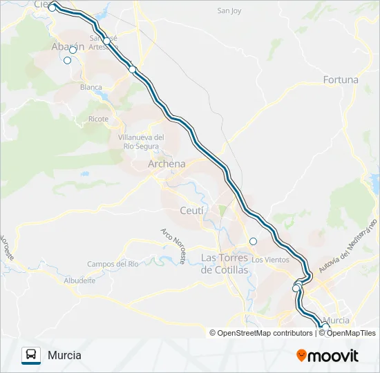 MUR-085-1 Bus Line Map