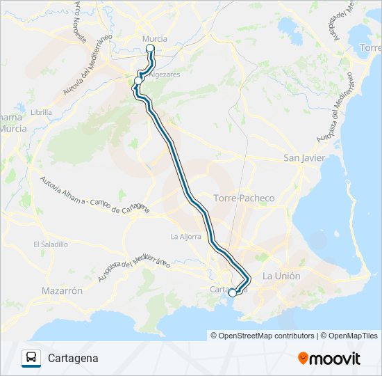 MUR-083-1 bus Line Map