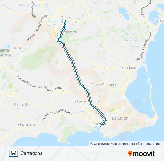 MUR-083-1 Bus Line Map