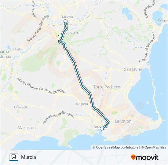 MUR-083-1 Bus Line Map