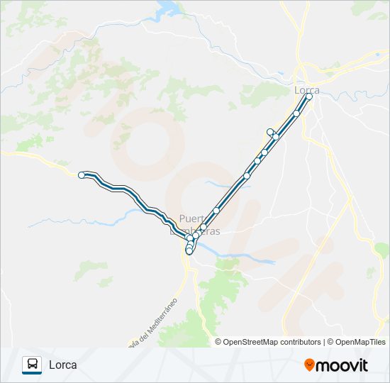 Mapa de MUR-026-5 de autobús