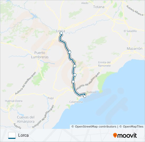 MUR-026-1 bus Line Map