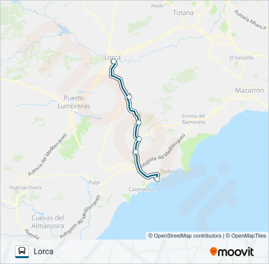 MUR-026-1 Bus Line Map