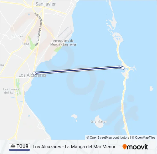 TOUR Ferry Line Map
