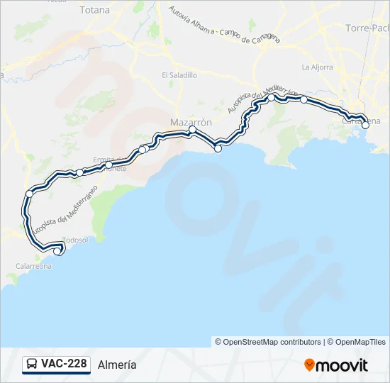 VAC-228 Bus Line Map